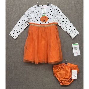 NEW BNWT Bonnie Jean/Bonnie Baby Halloween Outfit Playful Pumpkin‎ Size 18M